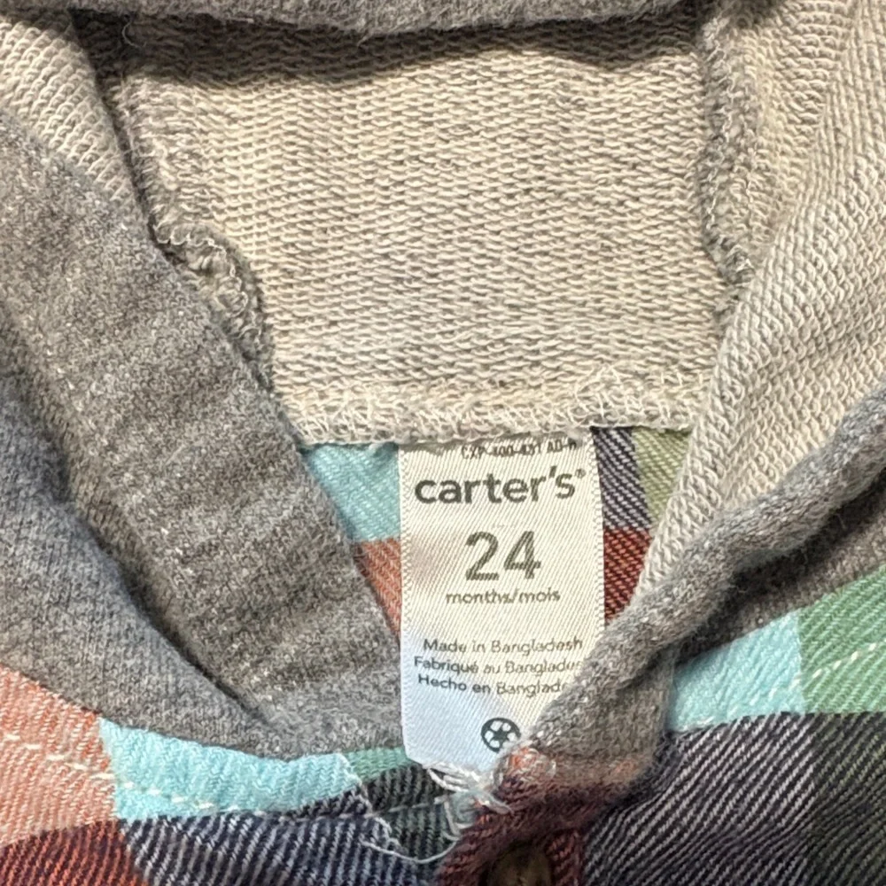 Carter's Multicolor Plaid Hooded Shirt